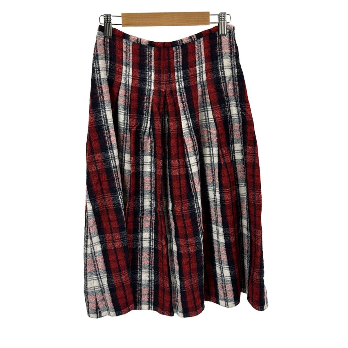 O NEIL OF DUBLIN オニールオブダブリン スカート サイズI 42 M レディース - レッド×ダークネイビー×白 ひざ丈 チェック柄