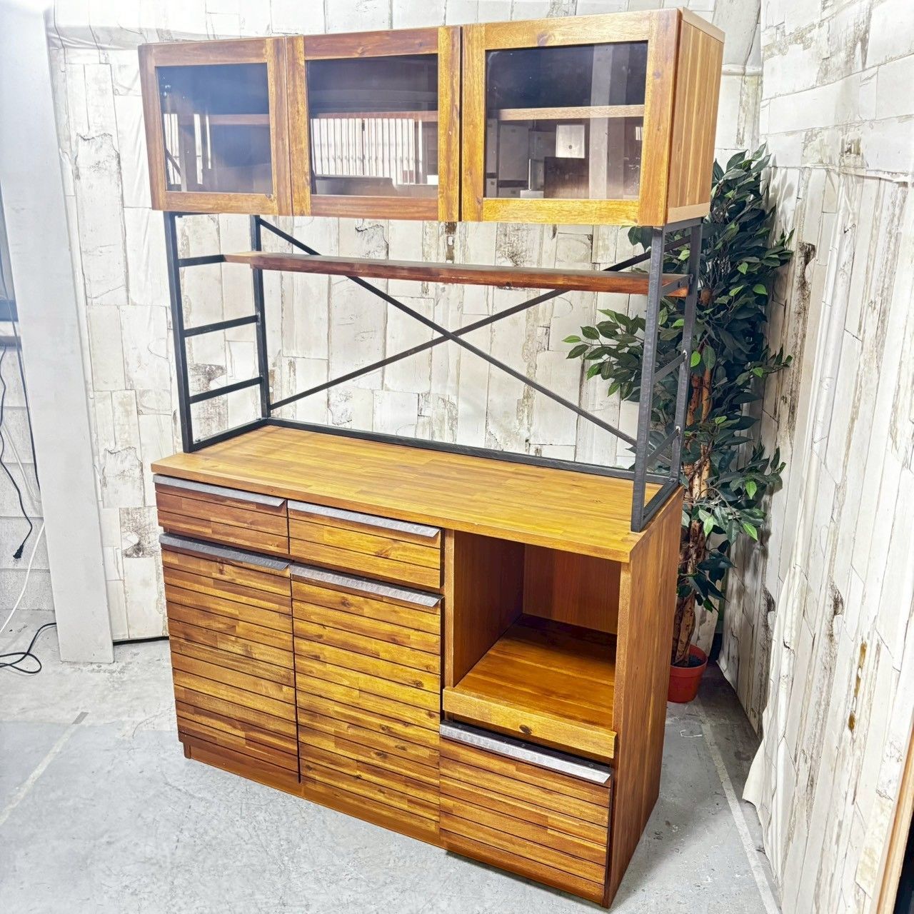 unico ウニコ SWELLA スウェラ キッチンボード 食器棚 W1200 - メルカリ