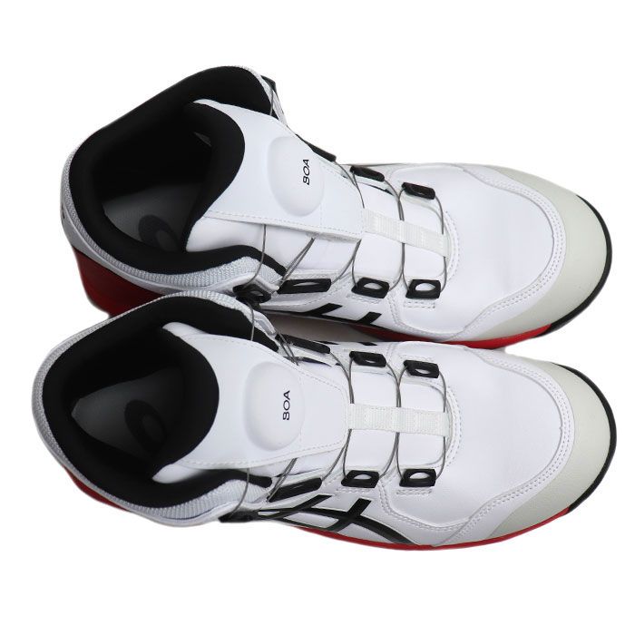 asics アシックス WINJOB CP304 BOA 安全靴 ホワイト レッド 1271A030