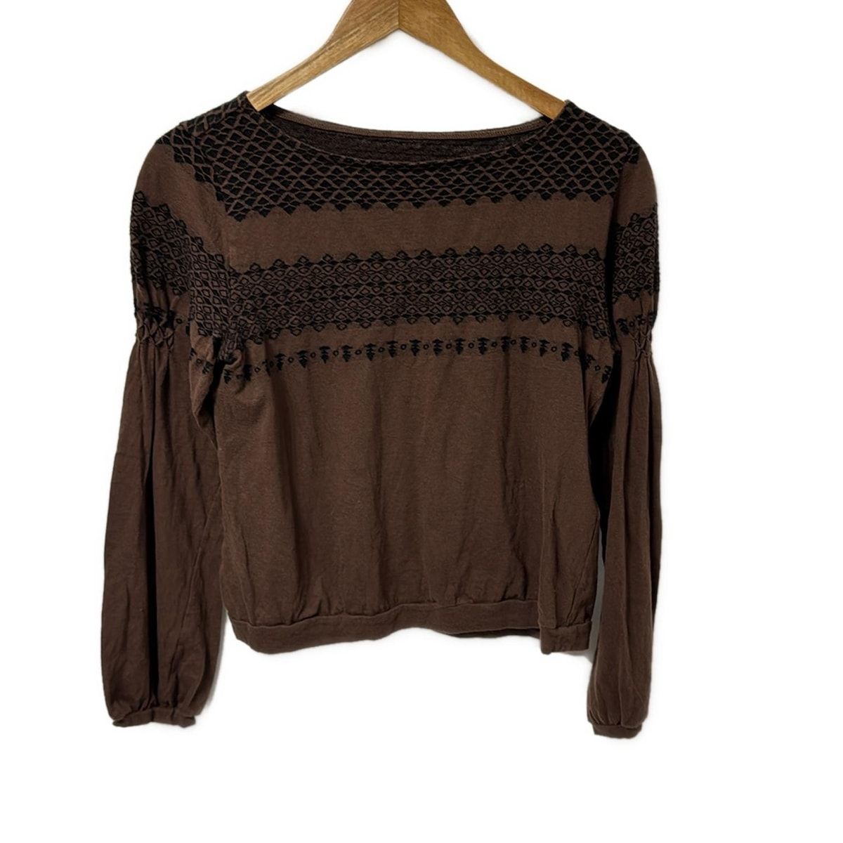 SENSO-UNICO センソユニコ 長袖カットソー サイズ40 M レディース - ブラウン×黒