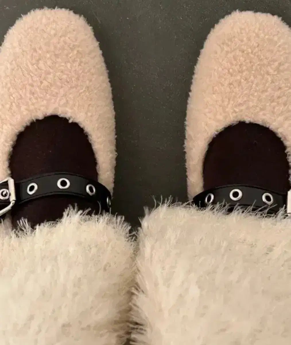  記号 khiho ブークレバレリーナシューズ ファーシューズ メリージェーン フラットシューズ バレエシューズ パンプス