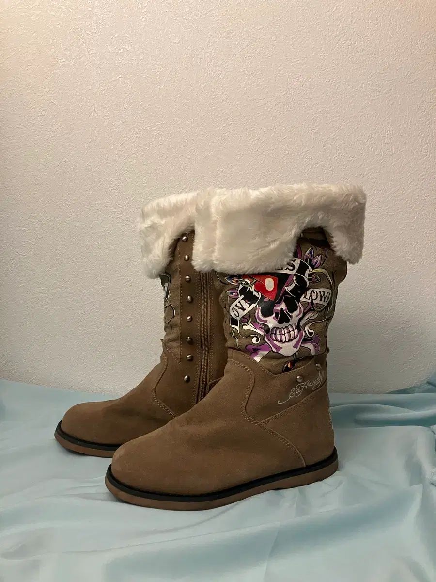 Ed Hardy アグ ブーツ ファーブーツ スウェードブーツ y 2 k 00 s 平成 姉ギャル