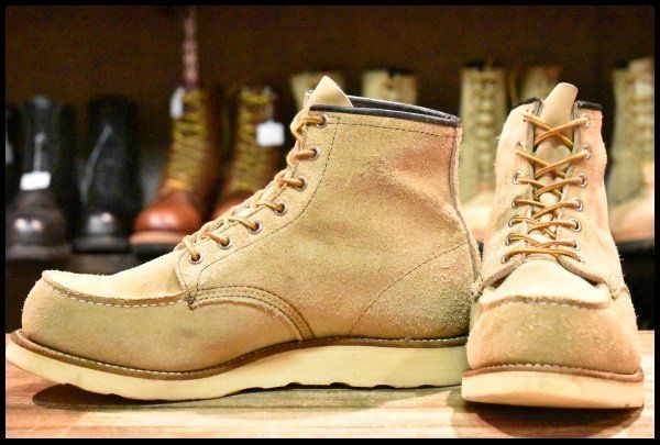 8 5 EE 羽タグ レッドウィング 8173 スエード アイリッシュセッター タン ラフアウト モックトゥ ブーツ redwing FL 077