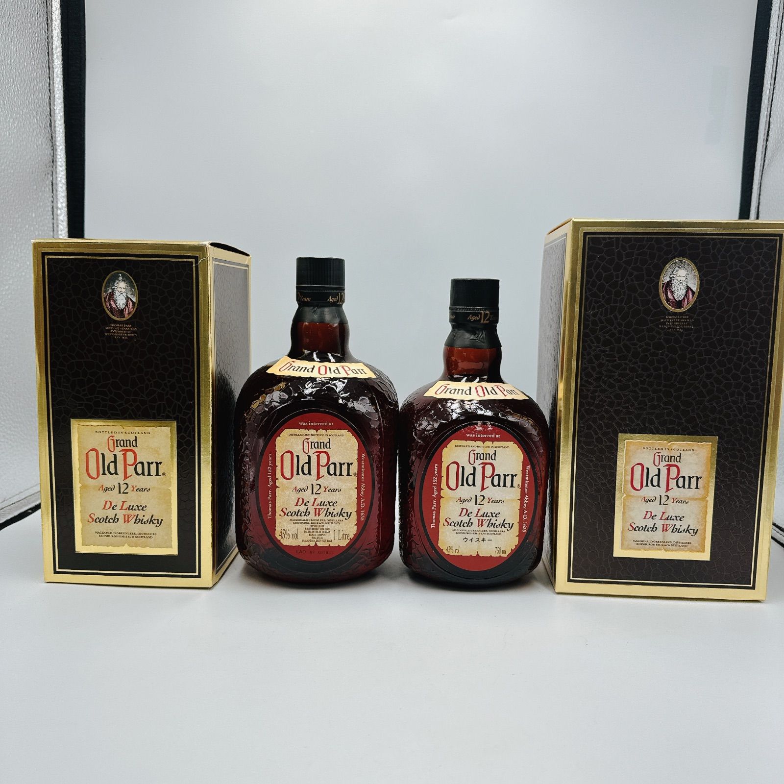 オールドパー12年　750ml 43% 2本セット　古酒未開栓　箱あり 未開栓 Old Parr オールドパー12年 2本セット 750-1000ml 43% まとめ