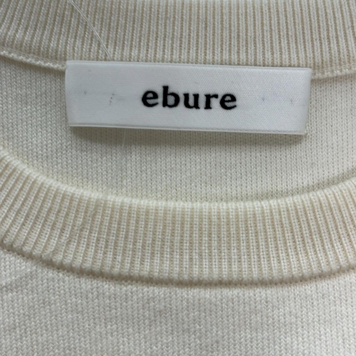  ebure エブール ワンピース レディース アイボリー クルーネック 長袖 ロング ニット その他 ワンピース