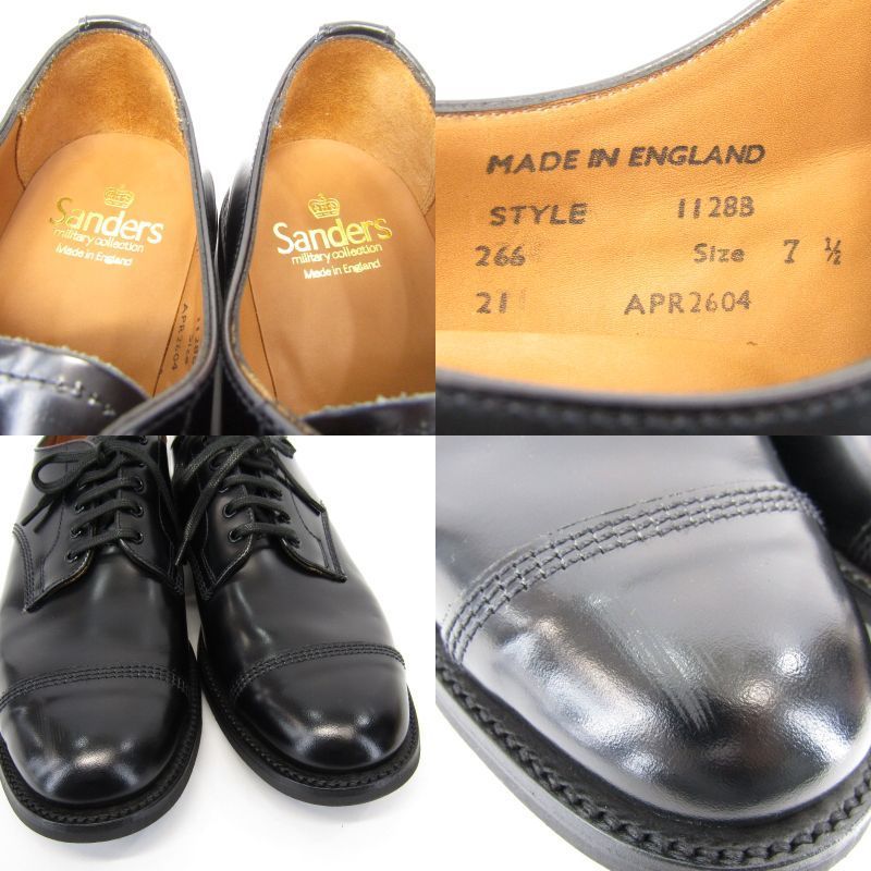 美品 SANDERS サンダース UK7.5 ミリタリーダービーシューズ 1128B