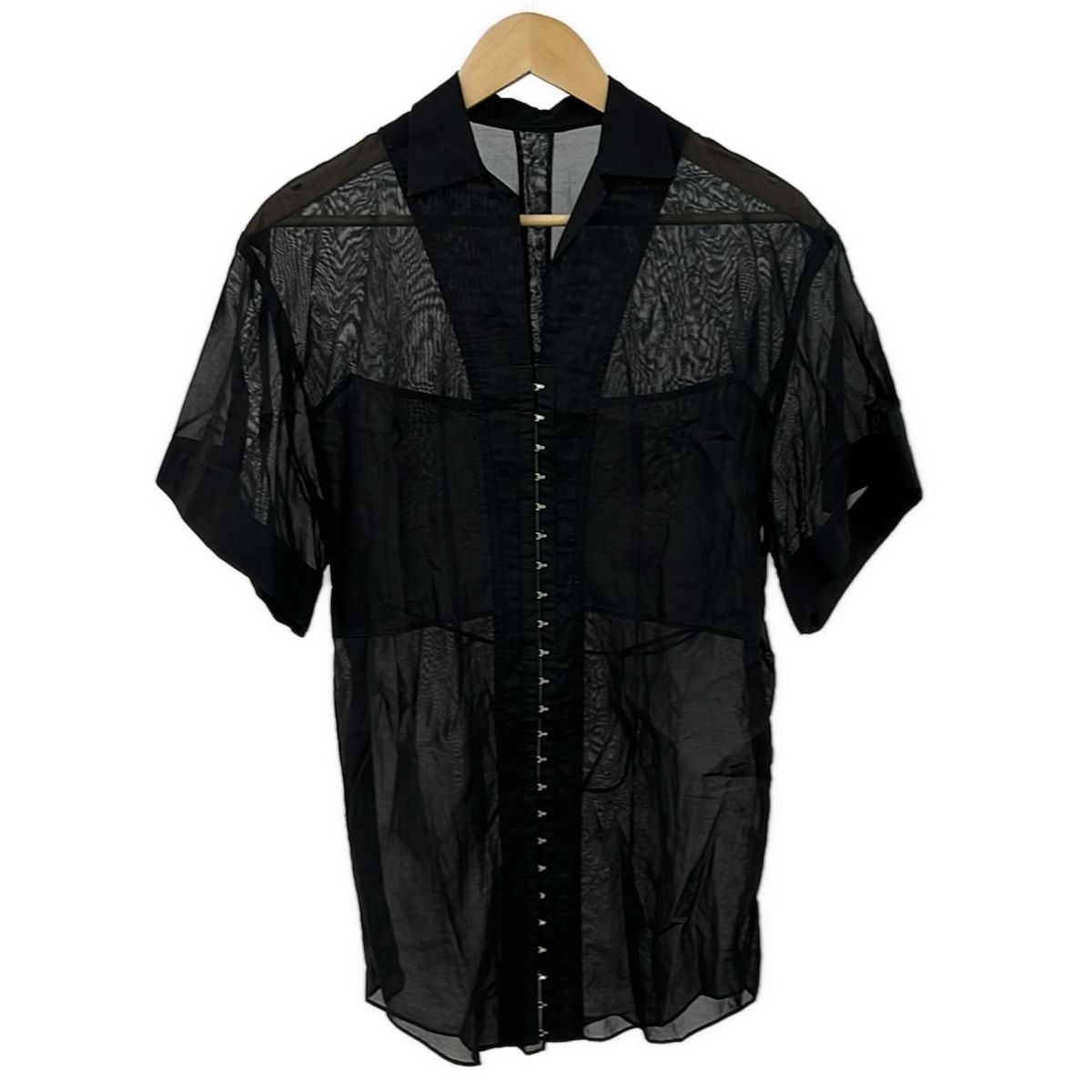 IRENE アイレネ 半袖シャツブラウス サイズ36 S レディース 黒 シースルー