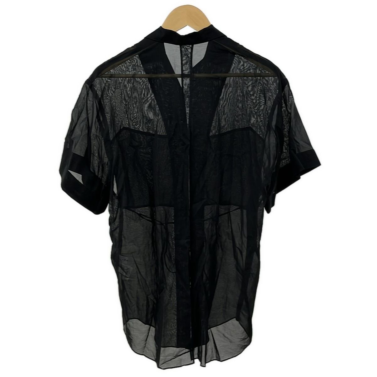 IRENE アイレネ 半袖シャツブラウス サイズ36 S レディース - 黒 シースルー