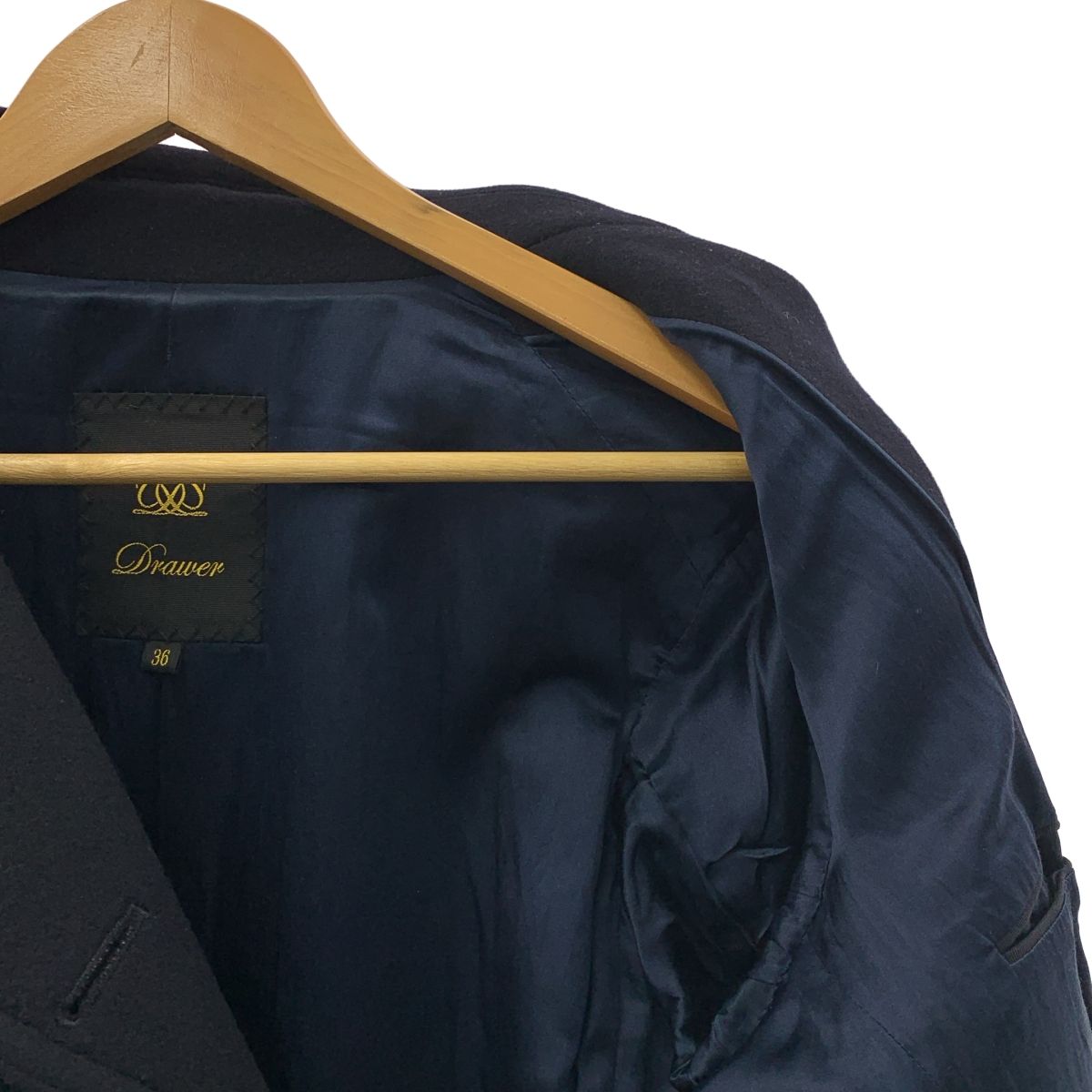 高級【Drawer】ドゥロワー メルトンウール ピーコート 美シルエット 38 高級【Drawer】ドゥロワー メルトンウール ピーコート 美シルエット 38