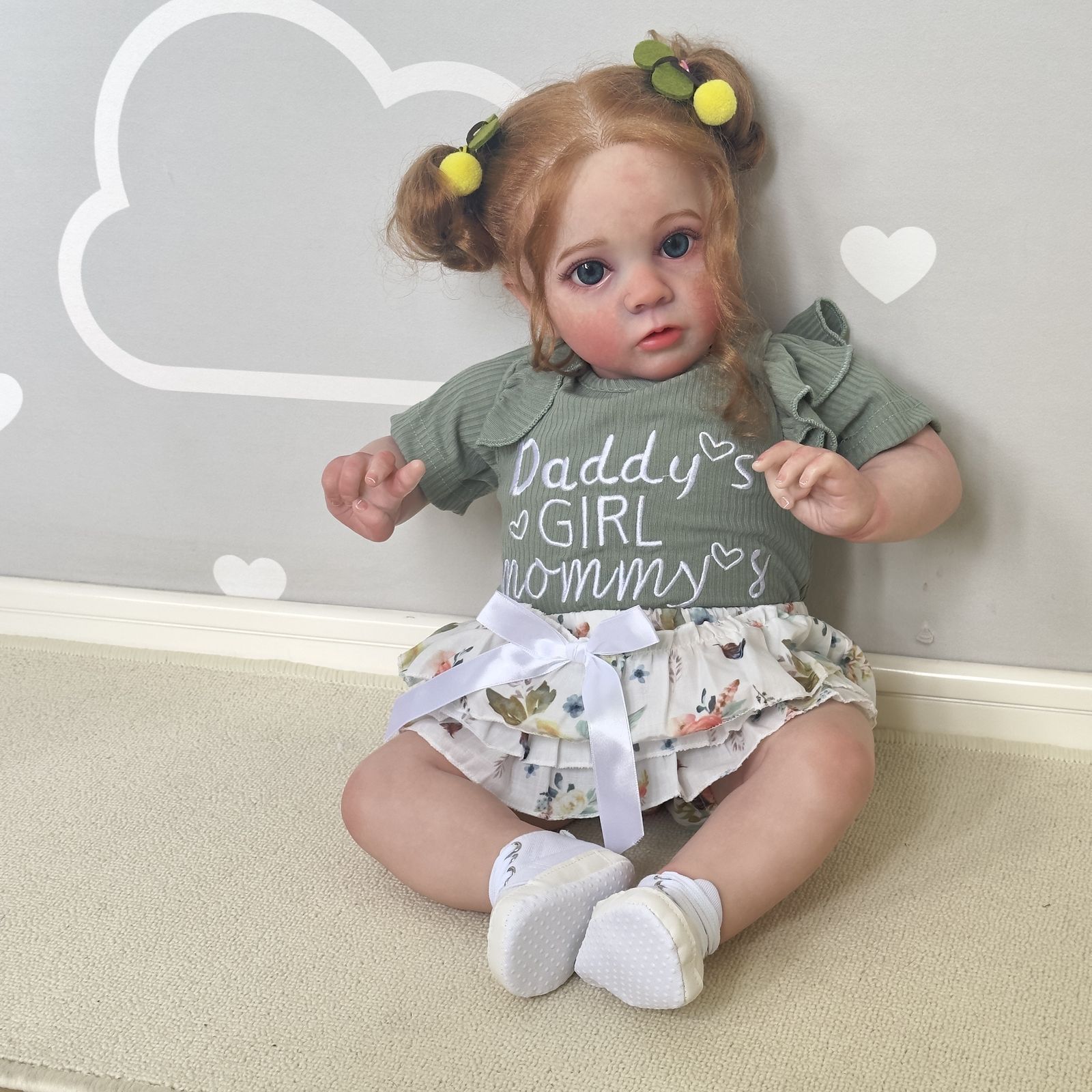 リアルな質感 リボーンドール 24インチ 60 cm ハンドメイド 3 Dスキン 塗装済み人形 ソフトタッチ 赤ちゃん人形 感謝祭 ギフトに最適