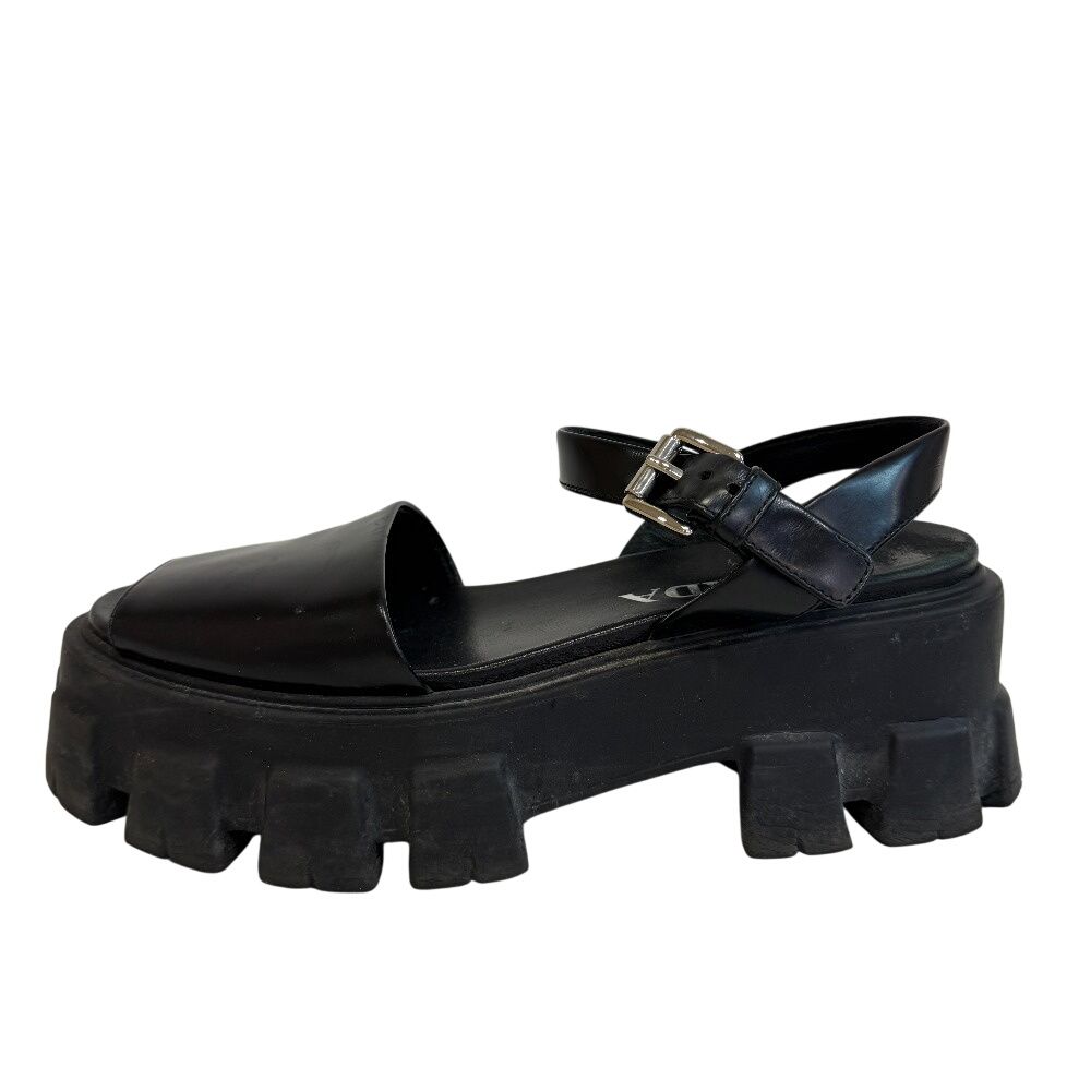 PRADA プラダ モノリス サンダル ブラック レディース