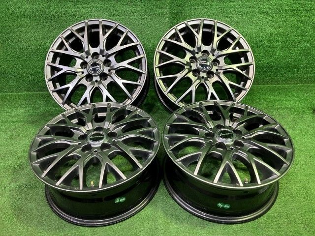 エクシーダー ﾌﾟﾘｳｽ ｳｨｯｼｭ ホイール アルミ ガンメタ 15インチ 6 J 5穴 4本 100 43