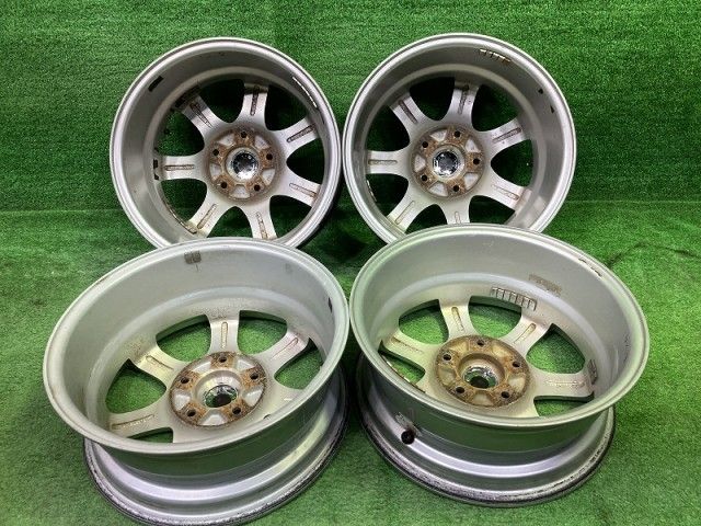 ユーロスピード ｽﾃｯﾌﾟﾜｺﾞﾝ ﾌﾘｰﾄﾞ ホイール アルミ シルバー 15インチ 6 J 5穴 4本 114 3 50