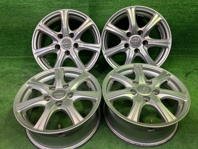 ユーロスピード ｽﾃｯﾌﾟﾜｺﾞﾝ ﾌﾘｰﾄﾞ ホイール アルミ シルバー 15インチ 6 J 5穴 4本 114 3 50