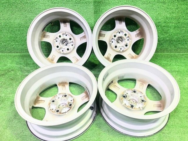 日産 NISSAN マーチ キューブ BNK 12 ホイール アルミ シルバー 14インチ 5 J 4穴 4本 100 40