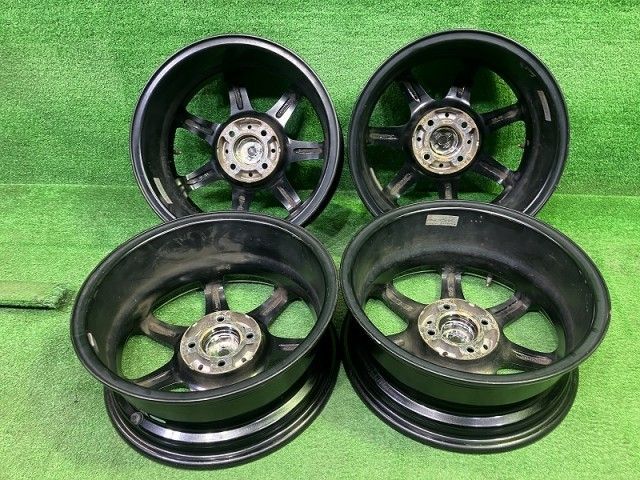 リゼア ﾎﾟﾙﾃ ｽﾍﾟｲﾄﾞ ホイール アルミ ブラックポリッシュ 15インチ 6 J 4穴 4本 100 40