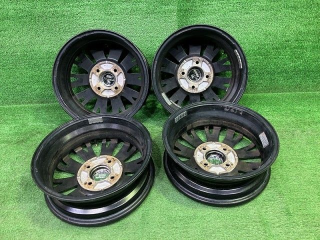 スマック 軽自動車 ホイール アルミ ブラックポリッシュ 13インチ 4 00 B 4穴 4本 100