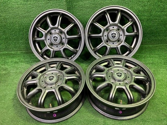 エスタロッサ 軽自動車 ホイール アルミ ガンメタ 13インチ 4 00 B 4穴 4本 100 43