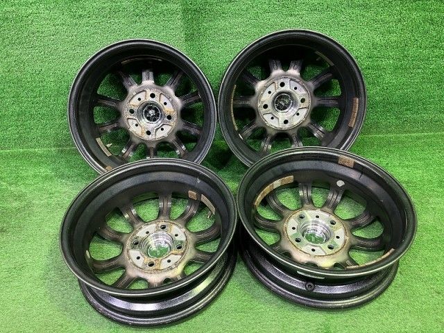 エスタロッサ 軽自動車 ホイール アルミ ガンメタ 13インチ 4 00 B 4穴 4本 100 43