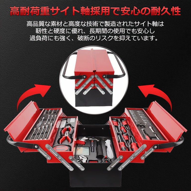 95点フルセット 金属製ツールキット ホームツール 充実の工具セット 電池不要 頑丈設計 DIYからメンテナンスまで 家庭 プロ向け ツールボックス付き