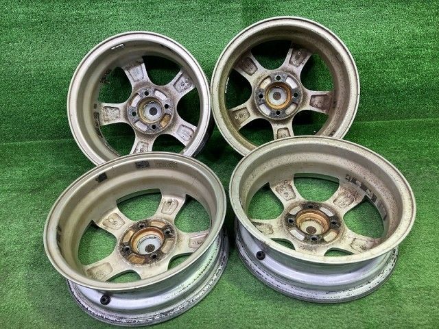 グラス 軽自動車 ホイール アルミ シルバー 14インチ 4 5 J 4穴 4本 100 45