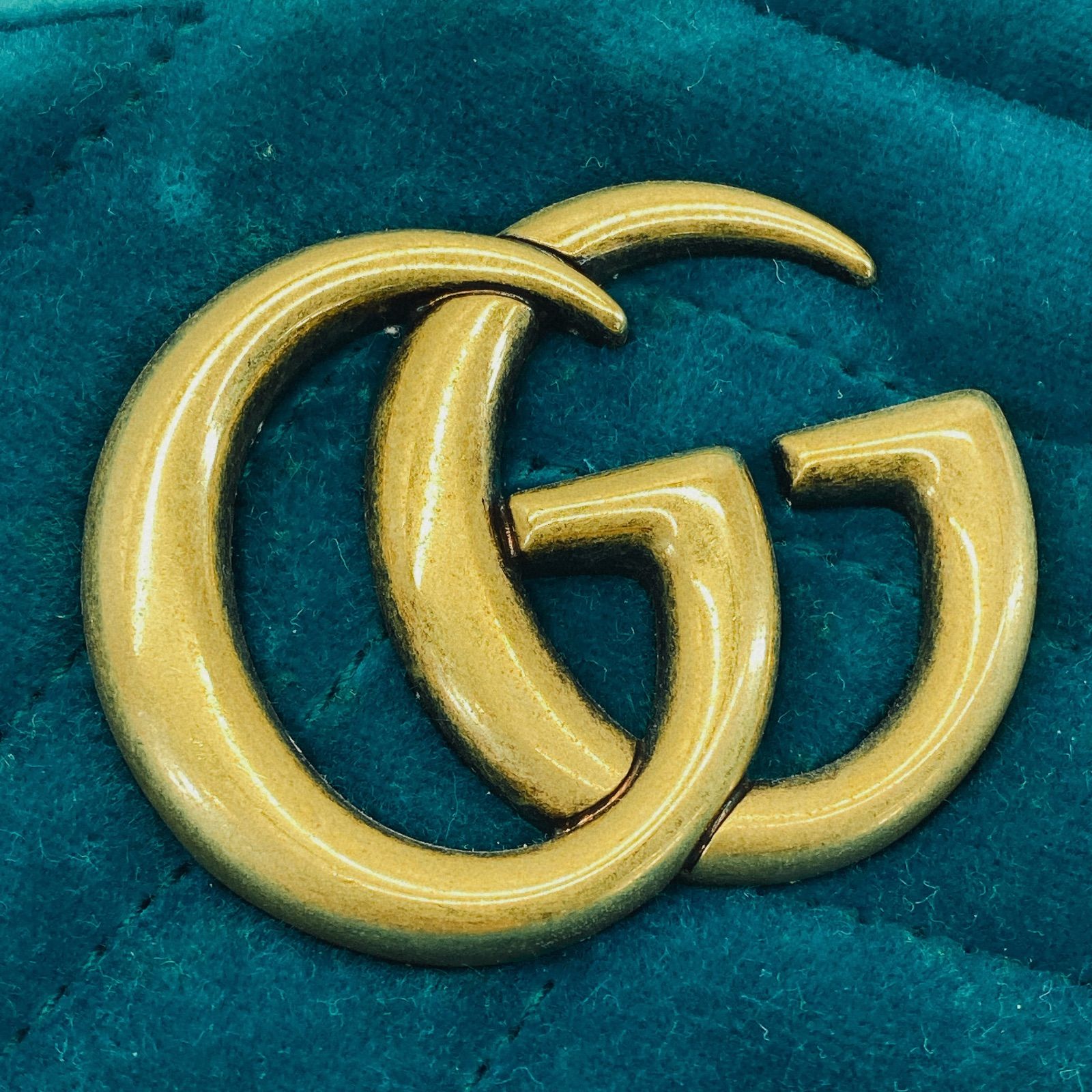 □GUCCI グッチ ショルダーバッグ GGマーモント 447632 ベロア