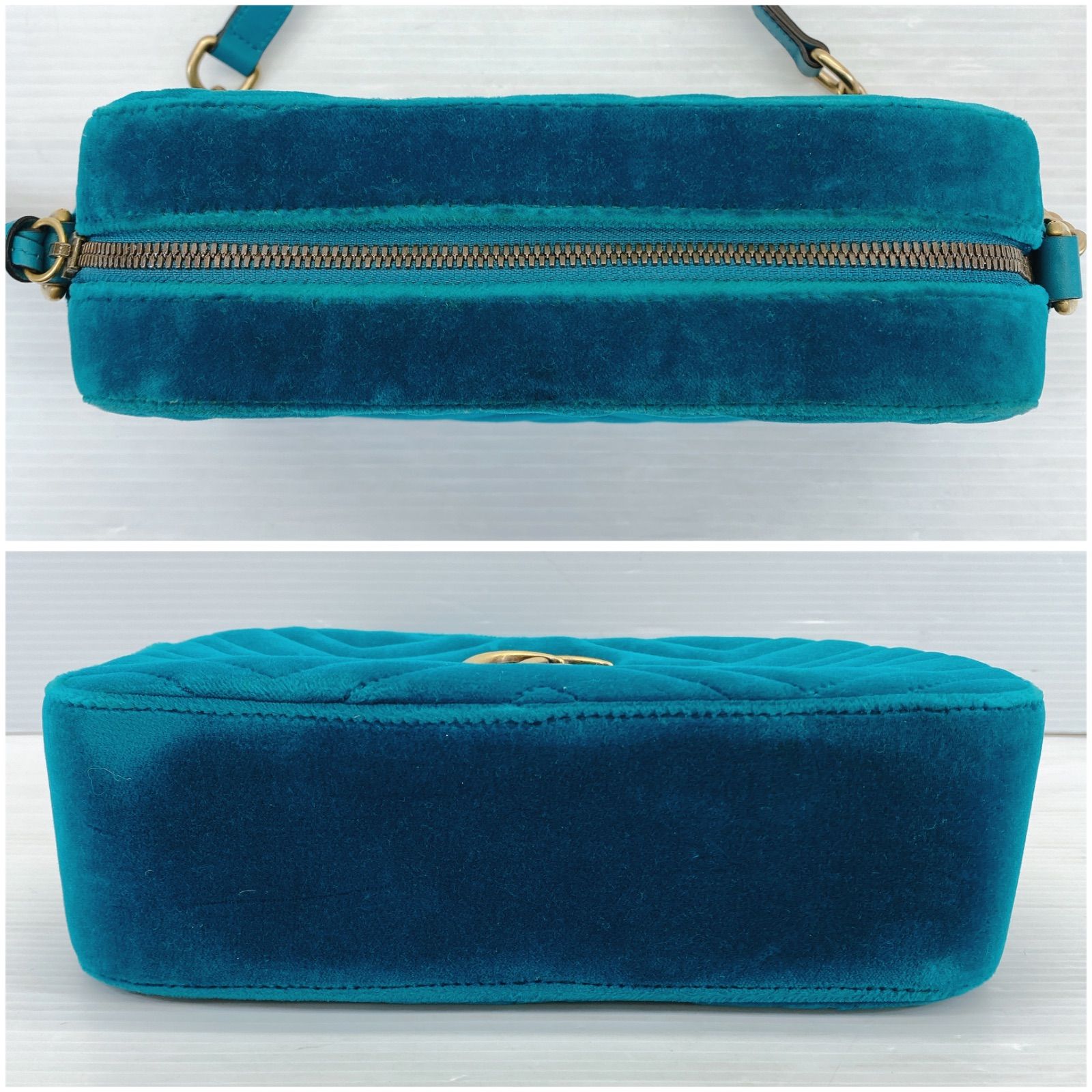 □GUCCI グッチ ショルダーバッグ GGマーモント 447632 ベロア