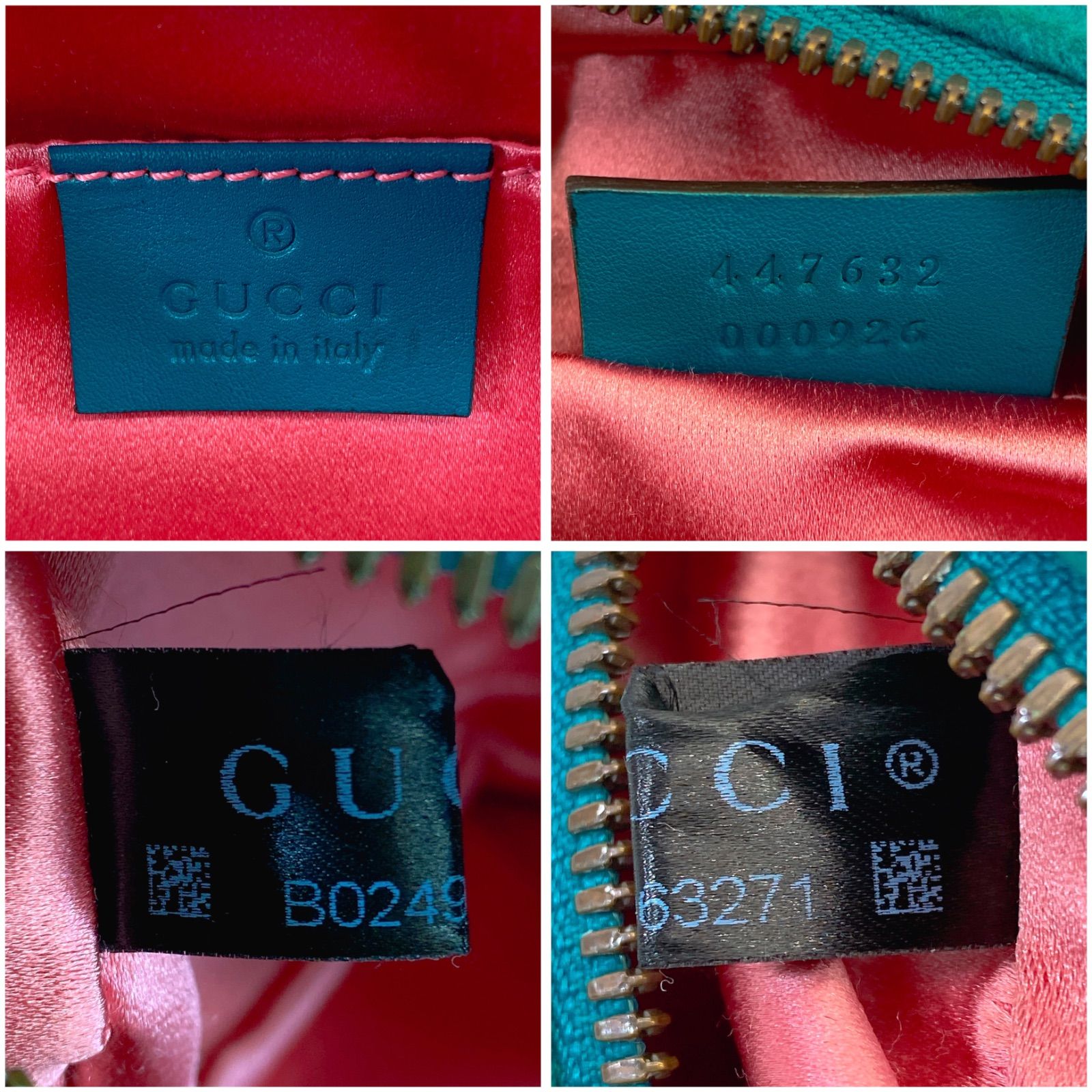 グッチ マーモント ショルダーバッグ ベロア 447632 ブルー レディース GUCCI 中古 グッチ GUCCI（グッチ） マーモント ショルダーバッグ ベロア 447632 ブルー