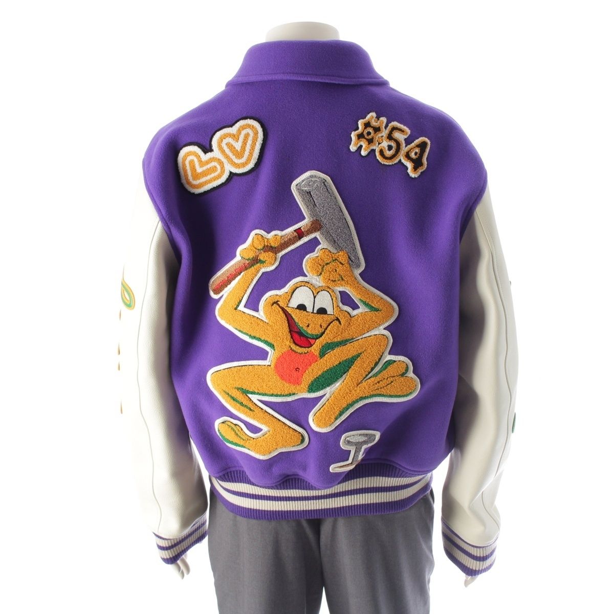 ルイヴィトン 22AW ウール レザー マルチパッチ ワッペン バーシティ