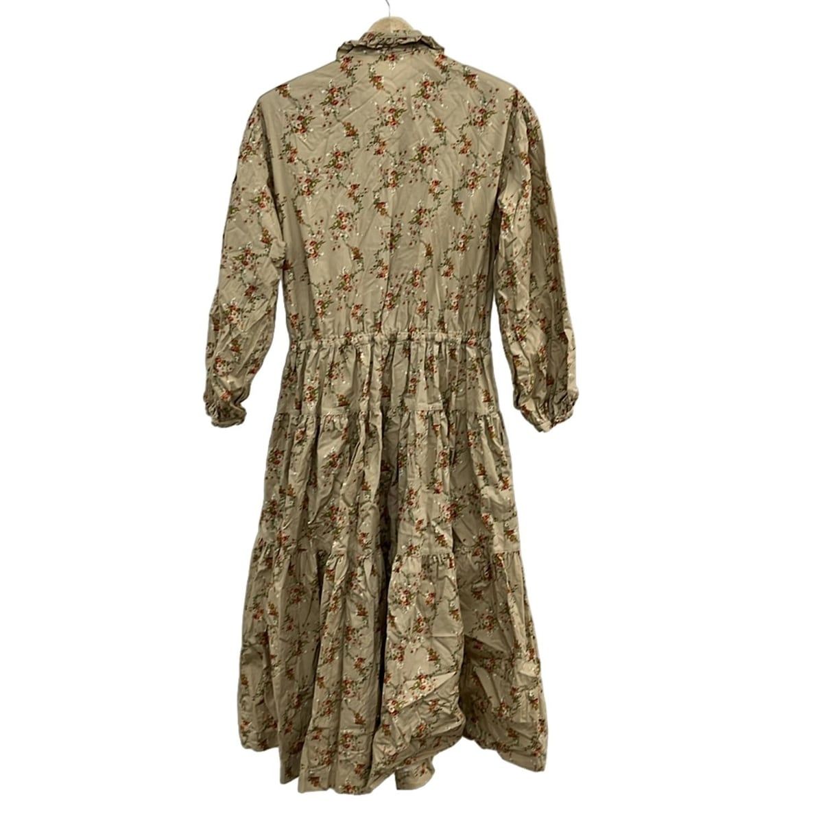 PINK HOUSE ピンクハウス ワンピース レディース - ベージュ×レッド×マルチ 長袖 マキシ丈 花柄