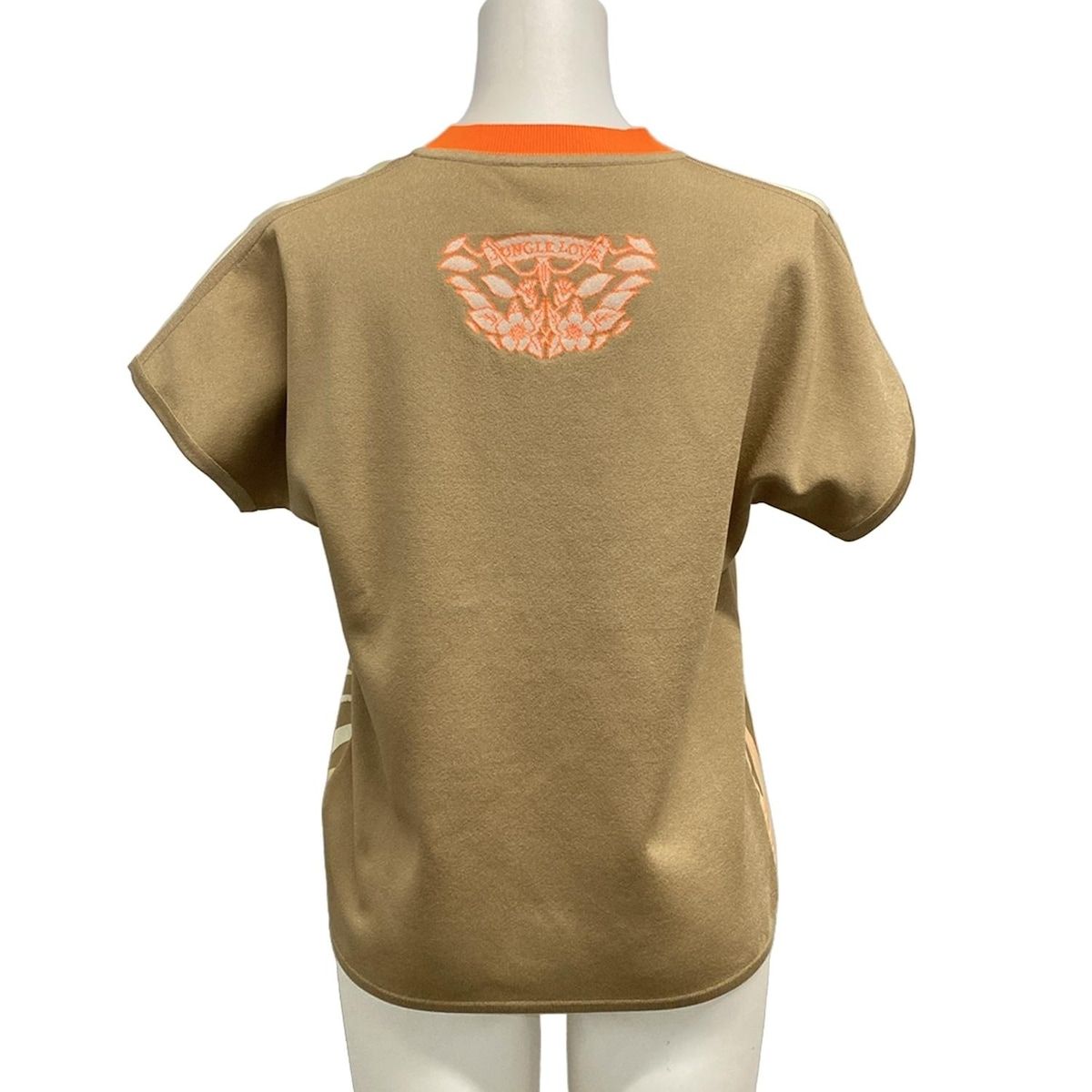 HERMES エルメス 半袖カットソー サイズ34 S レディース - アイボリー×グレーベージュ×オレンジ シルク