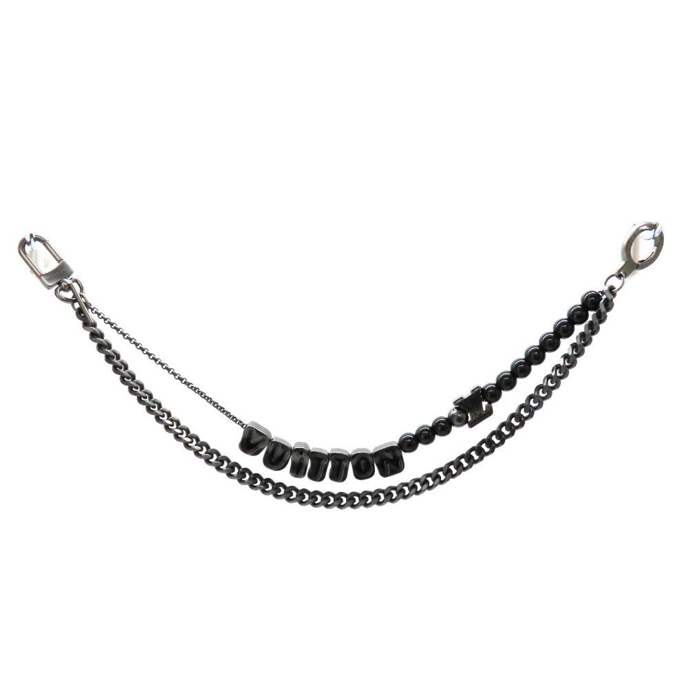 ルイヴィトン LOUIS VUITTON M 02531 ダークルテニウム チェーンベルト ヴィトン Wチェーン バッグチャーム ベルトループ メタリック 無料ギフトラッピング承ります