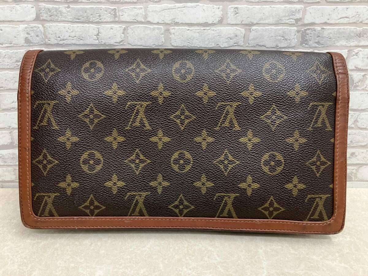 鑑定書付 スナップ壊れあり LOUIS VUITTON ルイヴィトン モノグラム ポシェットダム GM ポーチ クラッチバッグ M 51810 ブラウン