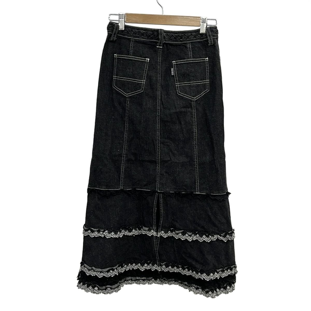PINK HOUSE ピンクハウス ロングスカート サイズL レディース - 黒 デニム