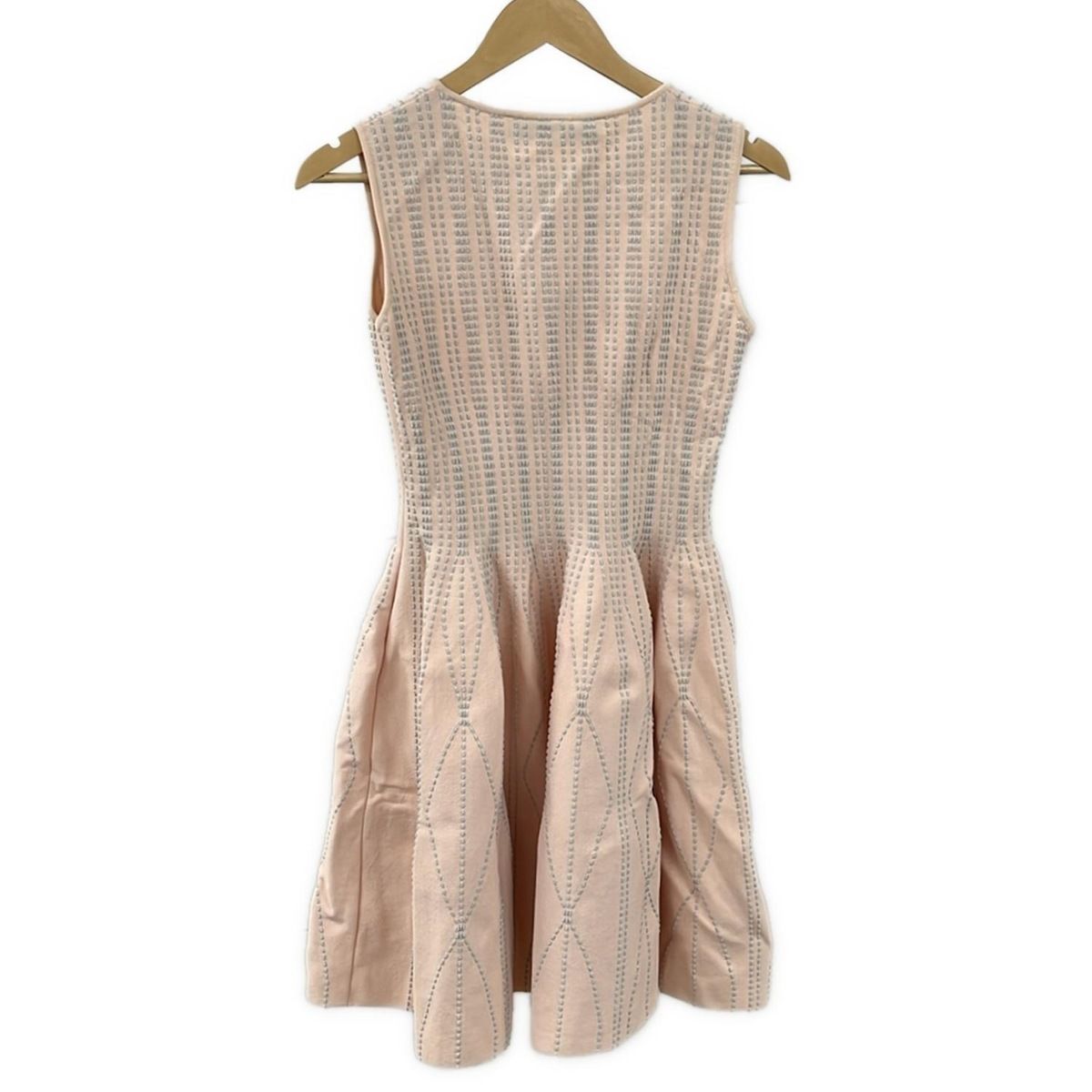 アントニーノ ヴァレンティ ワンピース サイズ38 M レディース - ピンク×グレー ノースリーブ キカストライプ ANAYI