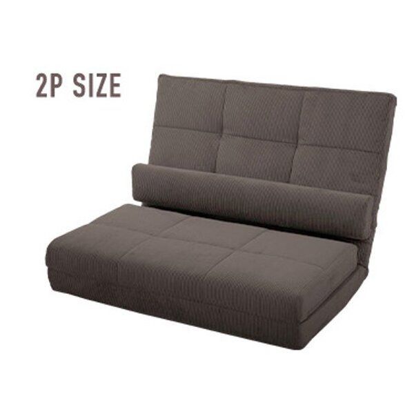 2人掛け 3 wayローソファ コーディロイ生地 GRY グレー