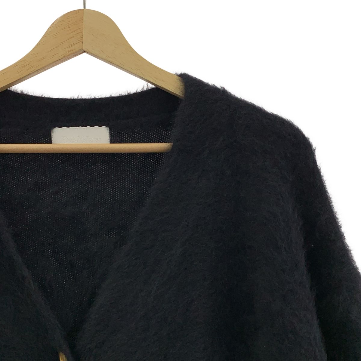 Rosy Monster ロージーモンスター ウール カシミヤ クロップド カーディガン F ブラック レディース