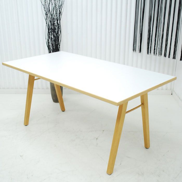 アウトレット 現品限り 一部 大 ナチュラルモダン ダイニングテーブル ホワイト＆ナチュラル １５０幅 231012-ルファ150 dt