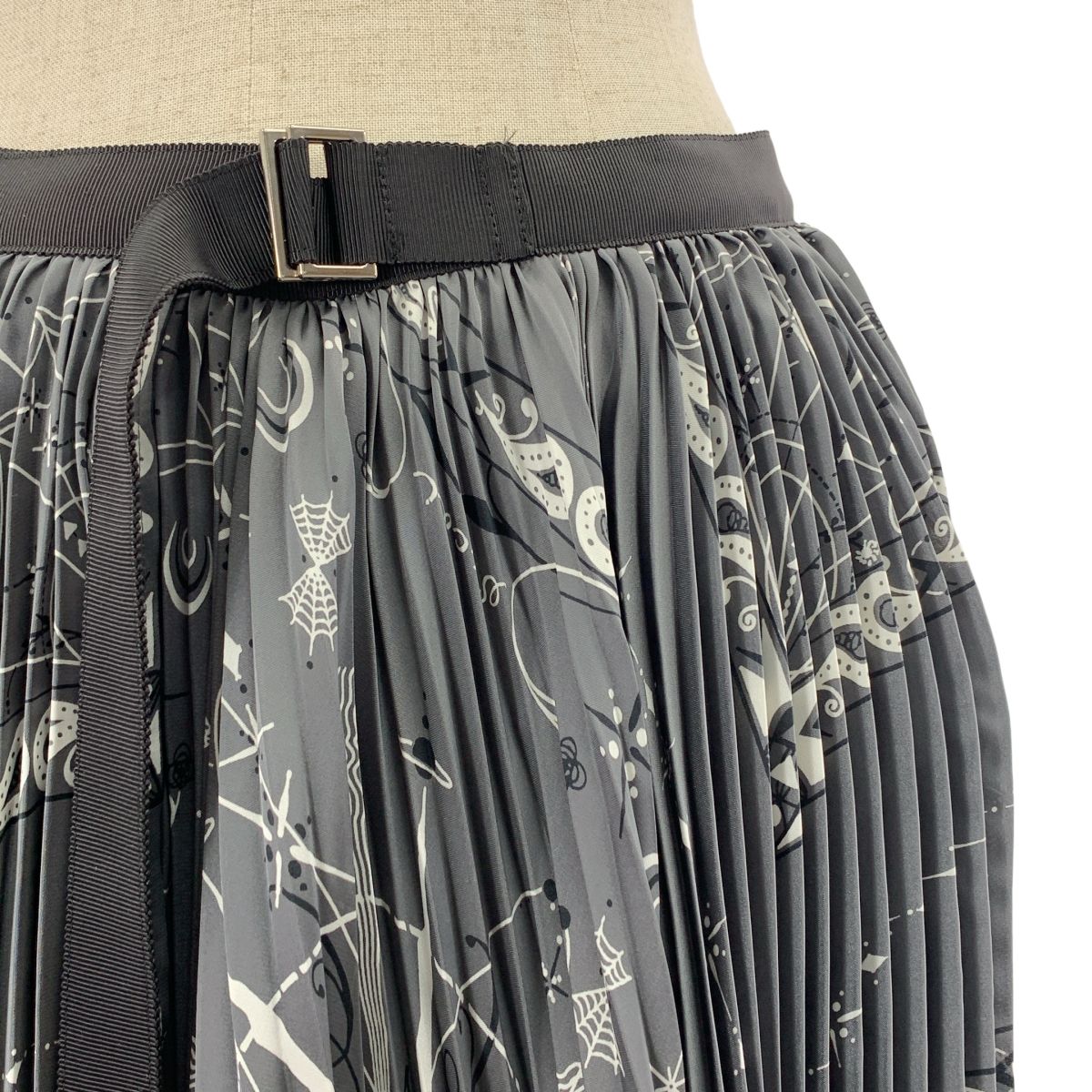 sacai サカイ 2020 AW × Dr. Woo ドクターウー Bandana Print Skirt バンダナプリント プリーツ スカート 1 グレー レディース