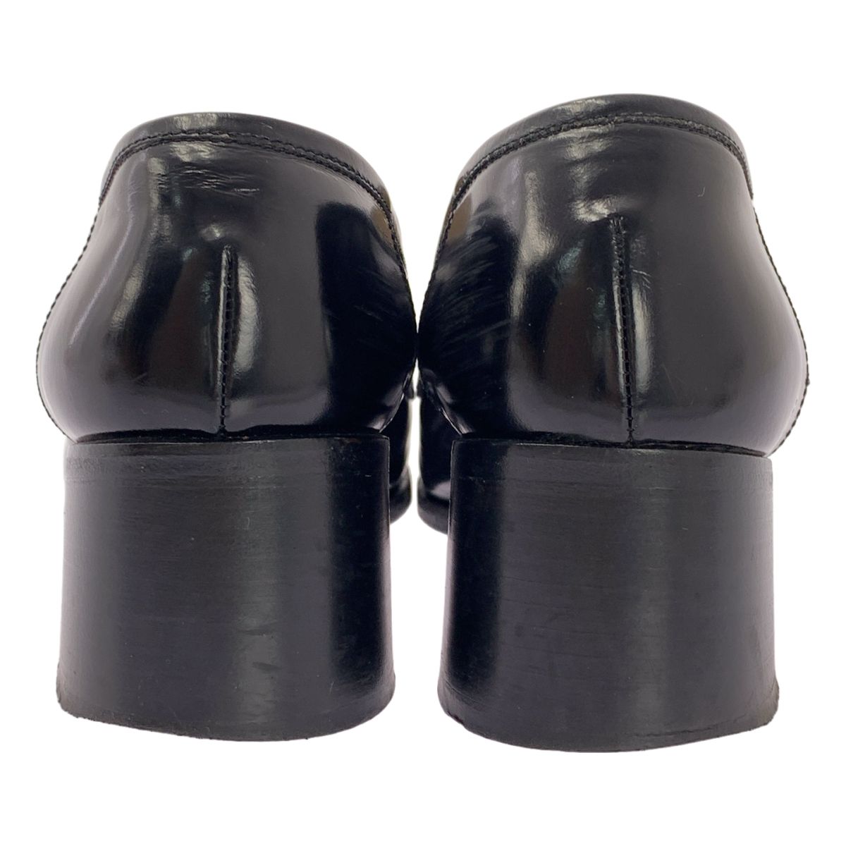 GUCCI / グッチ | 100 0441 レザー ホースビット チャンキーヒール