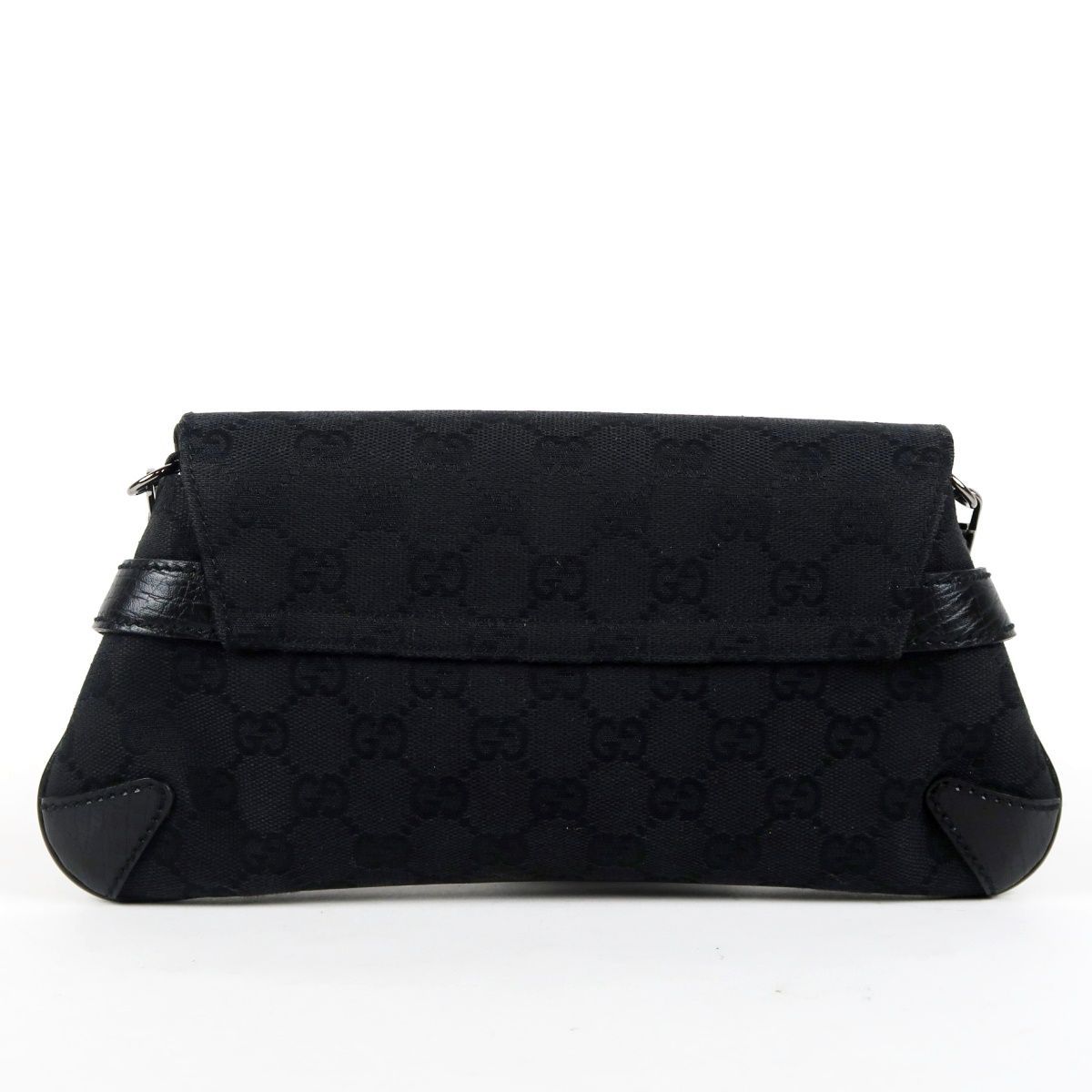 Gucci グッチ アクセサリーポーチ GG グレー ブラック ショルダーバッグ 超美品】GUCCI グッチ GG ホースビット イタリア製 アクセサリーポーチ