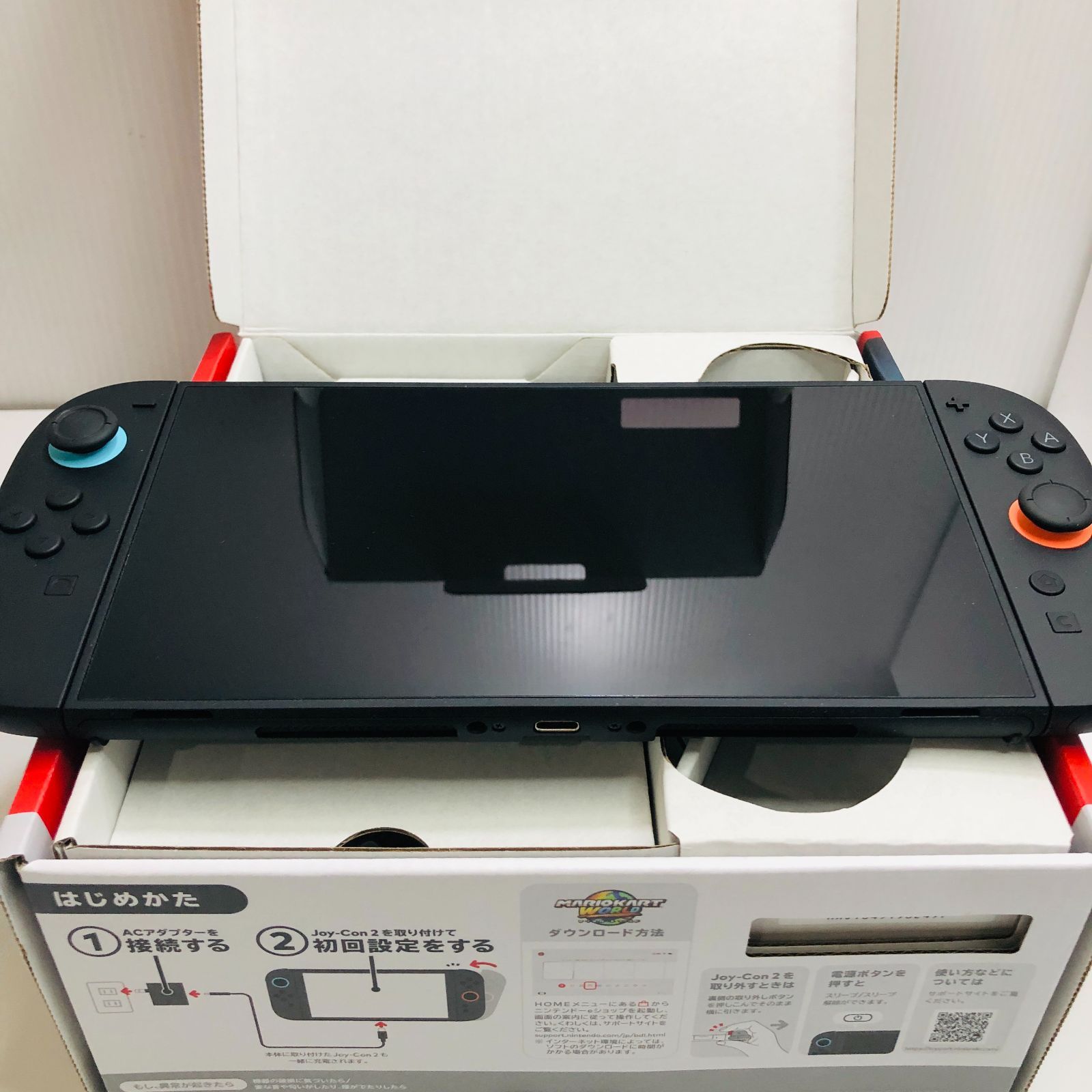 【動作確認／初期化済】Nintendo Switch 本体&マリオカートセット Nintendo Switch 本体 マリオカート8dx付き Nintendo Switch 本体 青