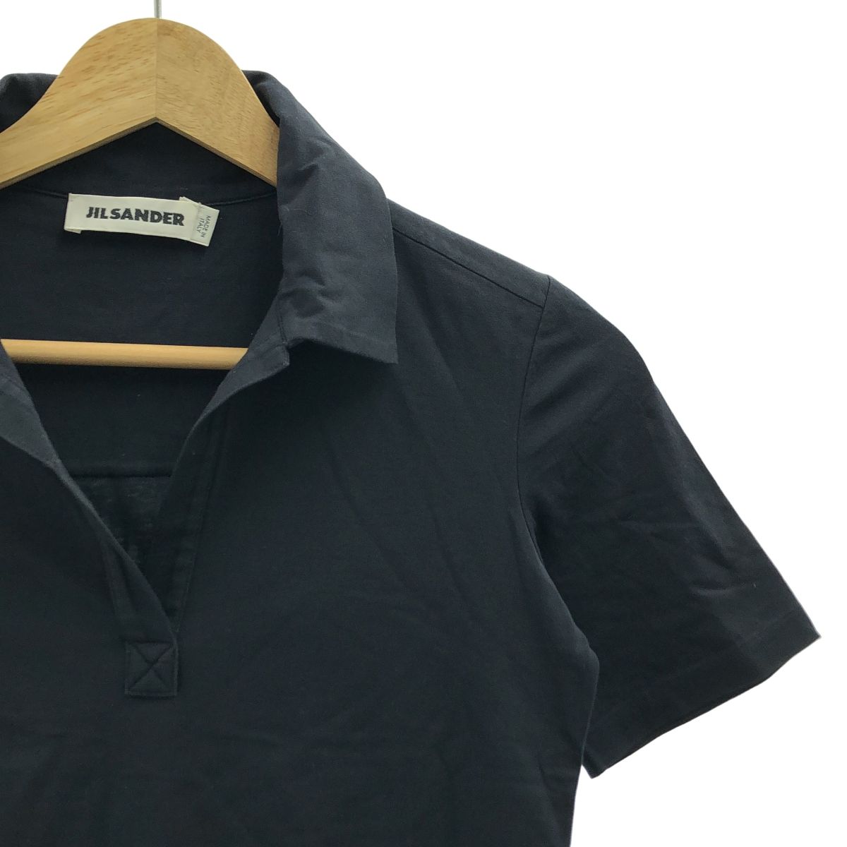 JIL SANDER ブラック ポロシャツ JIL SANDER（ジルサンダー）の「JIL SANDER + / ポロシャツ