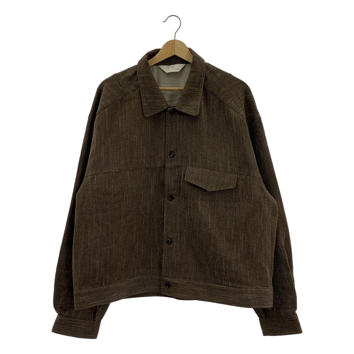 ANCELLM アンセルム VEGAN SUEDE WORK SHIRT BLOUSON オーバーシルエット ワーク シャツ ブルゾン ジャケット 2 brown メンズ