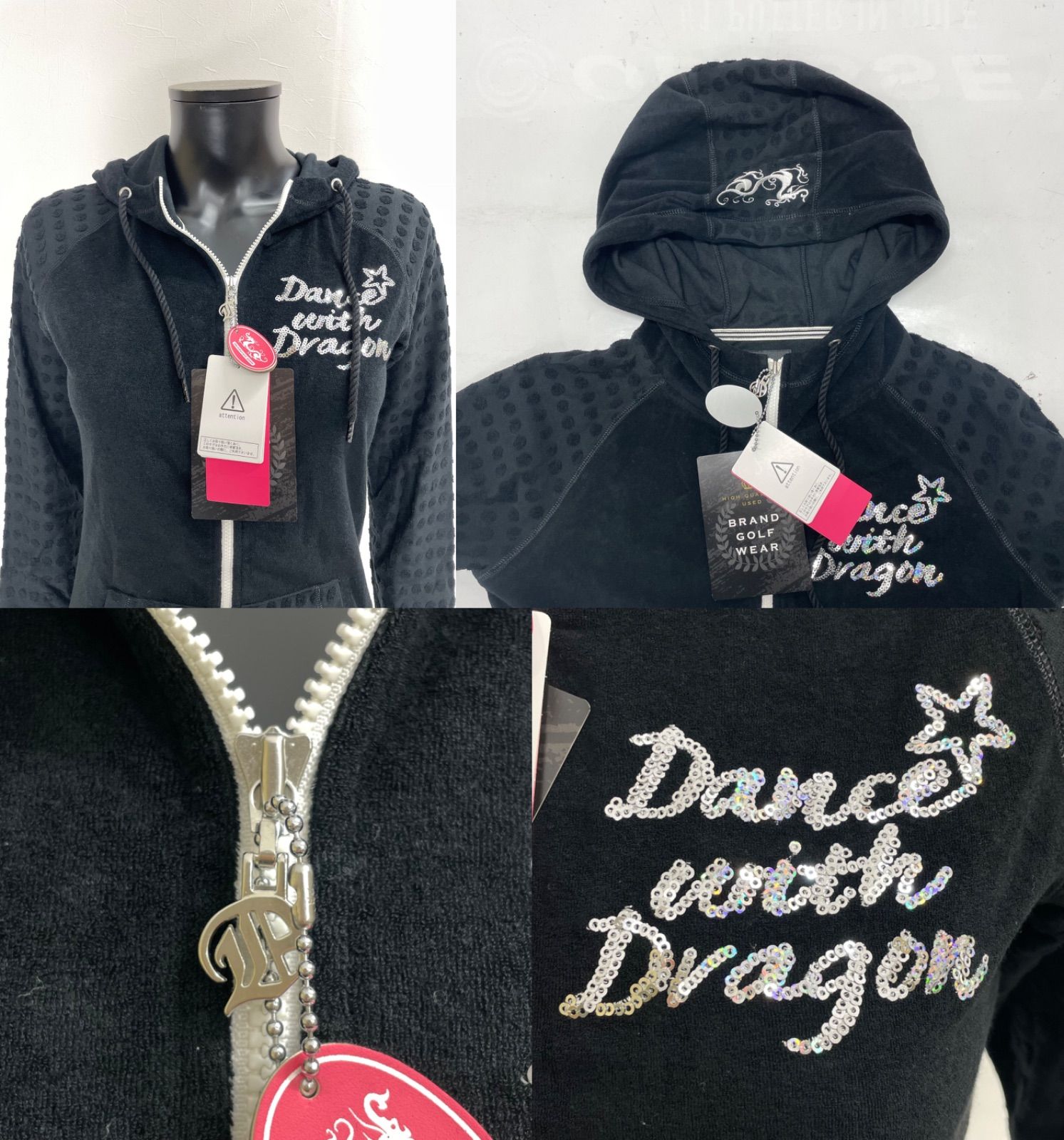 未使用】DANCE WITH DRAGON ダンスウィズドラゴン 綿 フルジップ 長袖