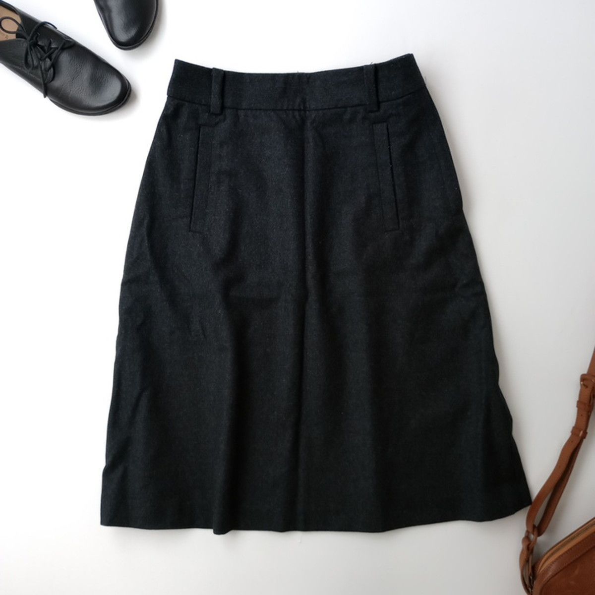 旧タグ MARGARET HOWELL ウールスカート 日本製 N1740｜希少/英国製