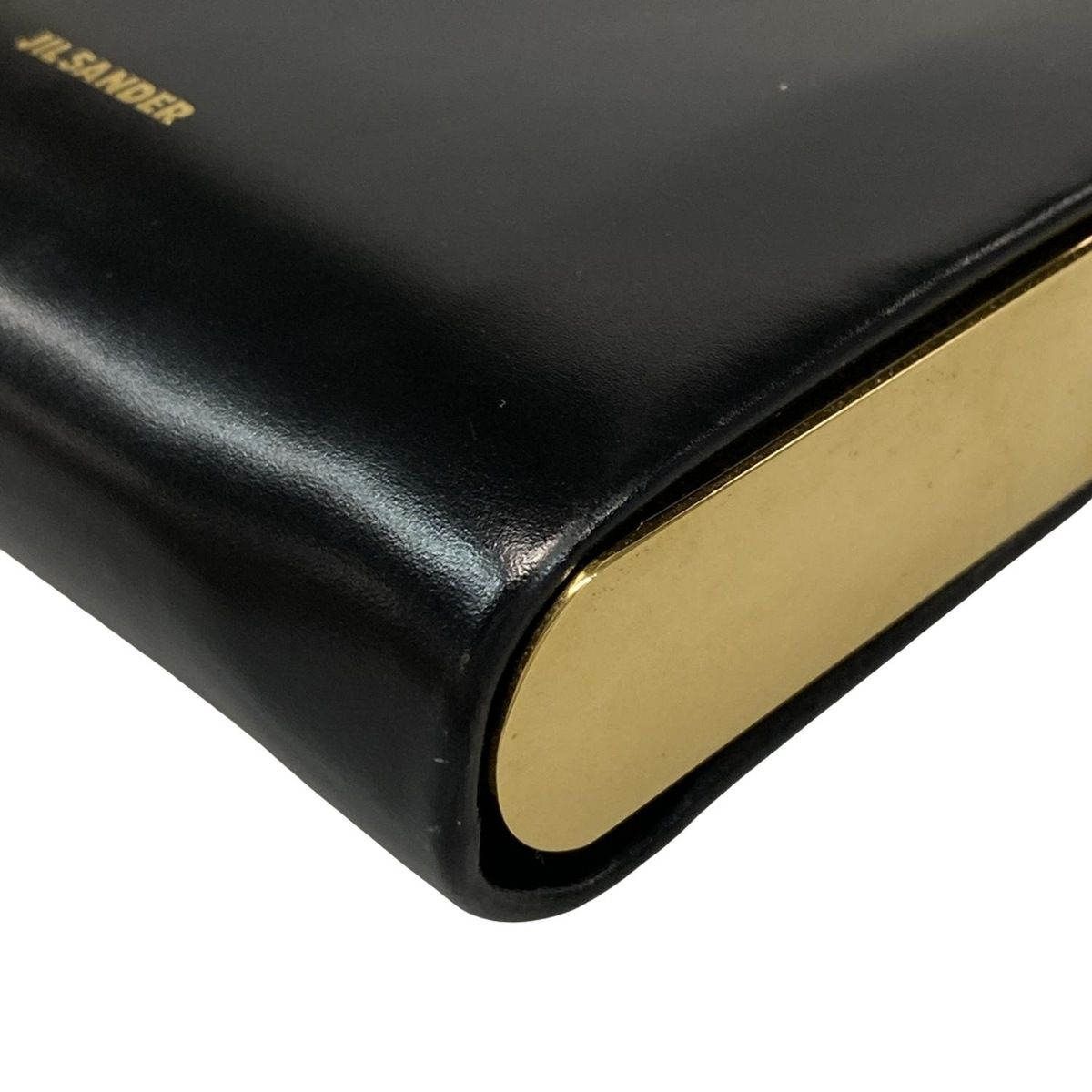 JILSANDER(ジルサンダー) ハンドバッグ 黒 がま口 レザー - メルカリ