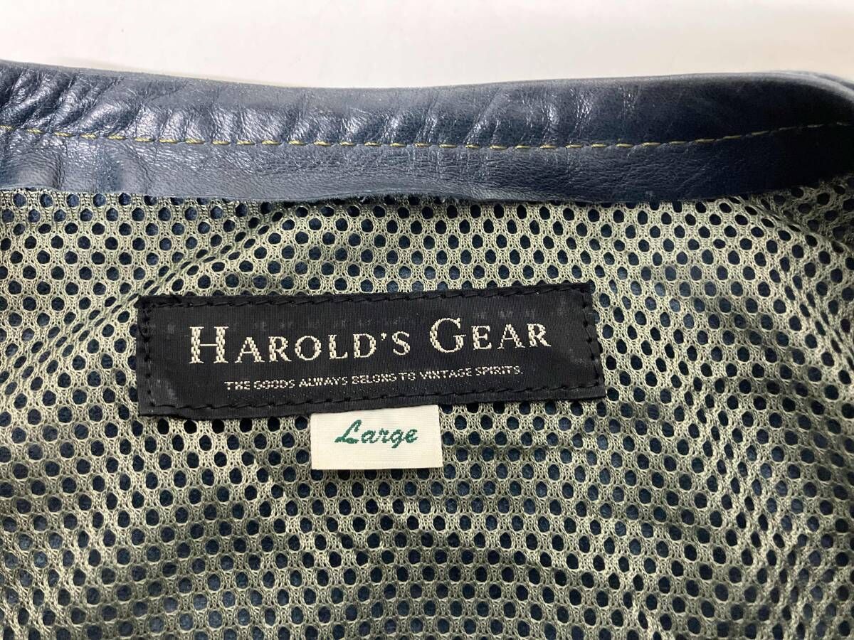 HAROLD'S GEAR ハロルズギア シングルライダースジャケット カラーレス