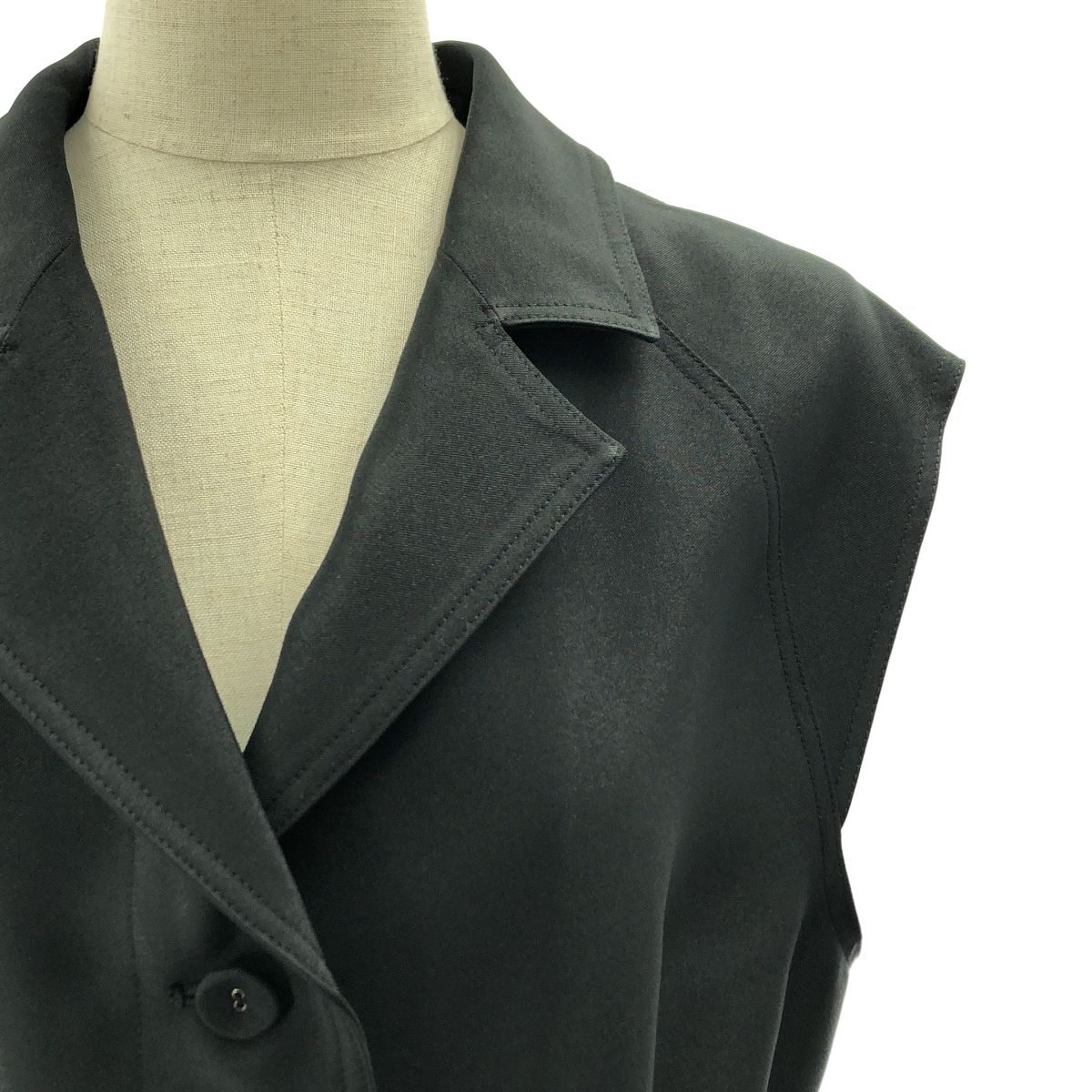 cccmalie シーマリー テーラード ノースリーブワンピース 38 ブラック レディース