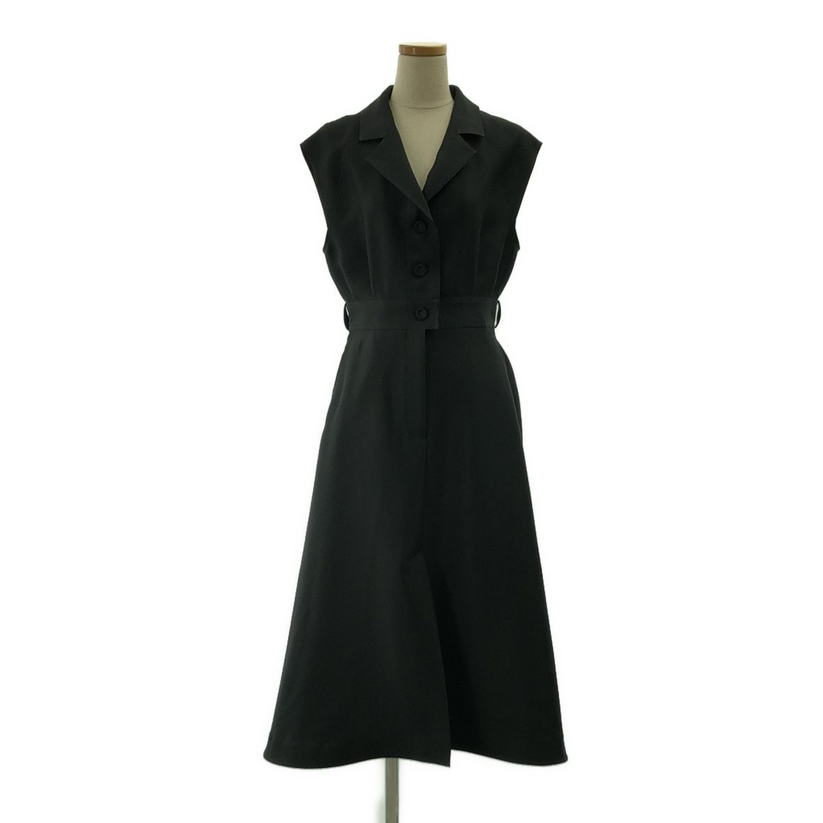 cccmalie シーマリー テーラード ノースリーブワンピース 38 ブラック レディース